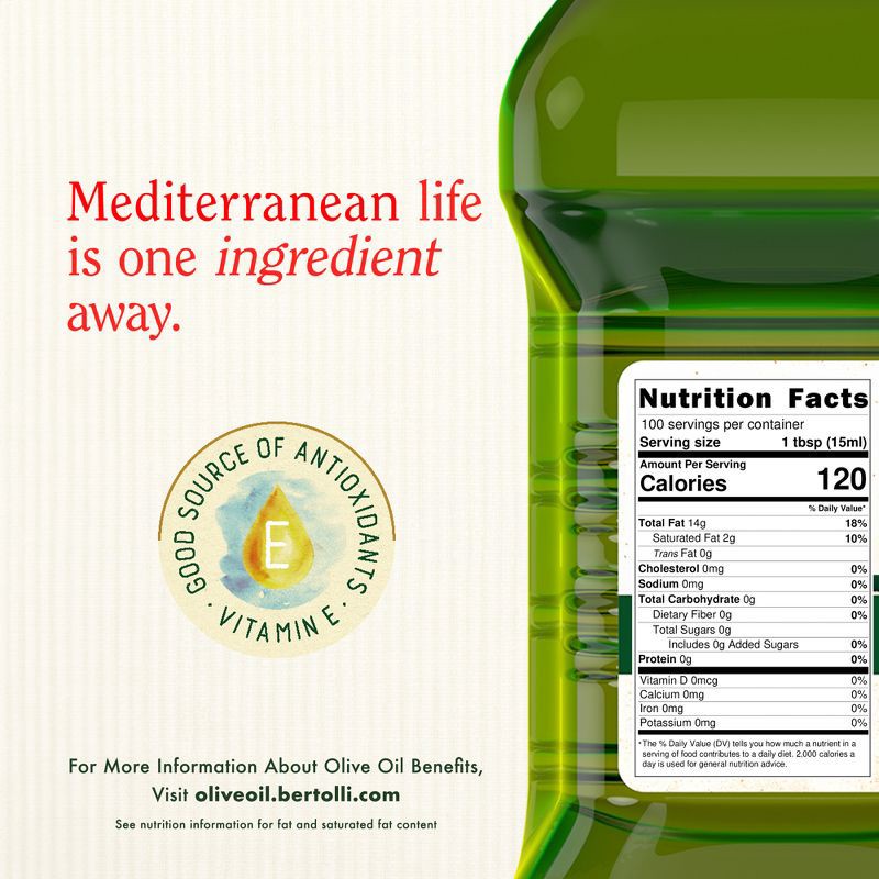 slide 4 of 10, Bertolli Extra Virgin Olive Oil Rich Taste - 50.72 fl oz, 50.72 fl oz