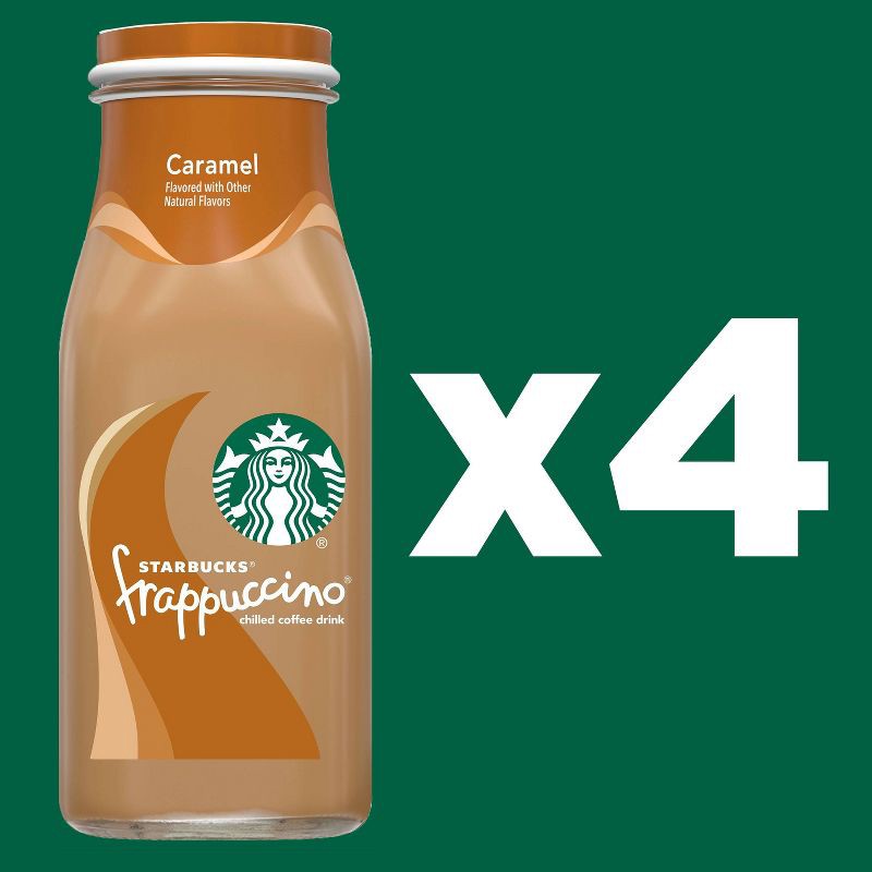 slide 3 of 6, Starbucks RTD Starbucks Frappuccino Caramel Coffee Drink - 4pk/9.5 fl oz Glass Bottles, 4 ct; 9.5 fl oz