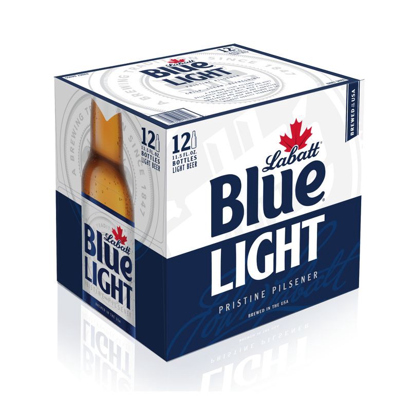 slide 3 of 8, Labatt Blue Light Canadian Pilsener Beer - 12pk/12 fl oz Bottles, 12 ct; 12 fl oz