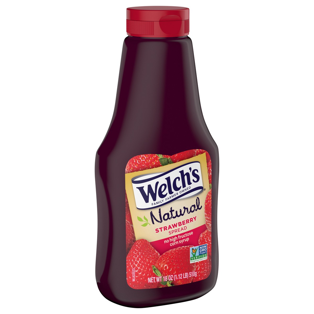 slide 2 of 5, Welch's Natural Strawberry Spread, 18 oz Squeeze Bottle, 18 oz