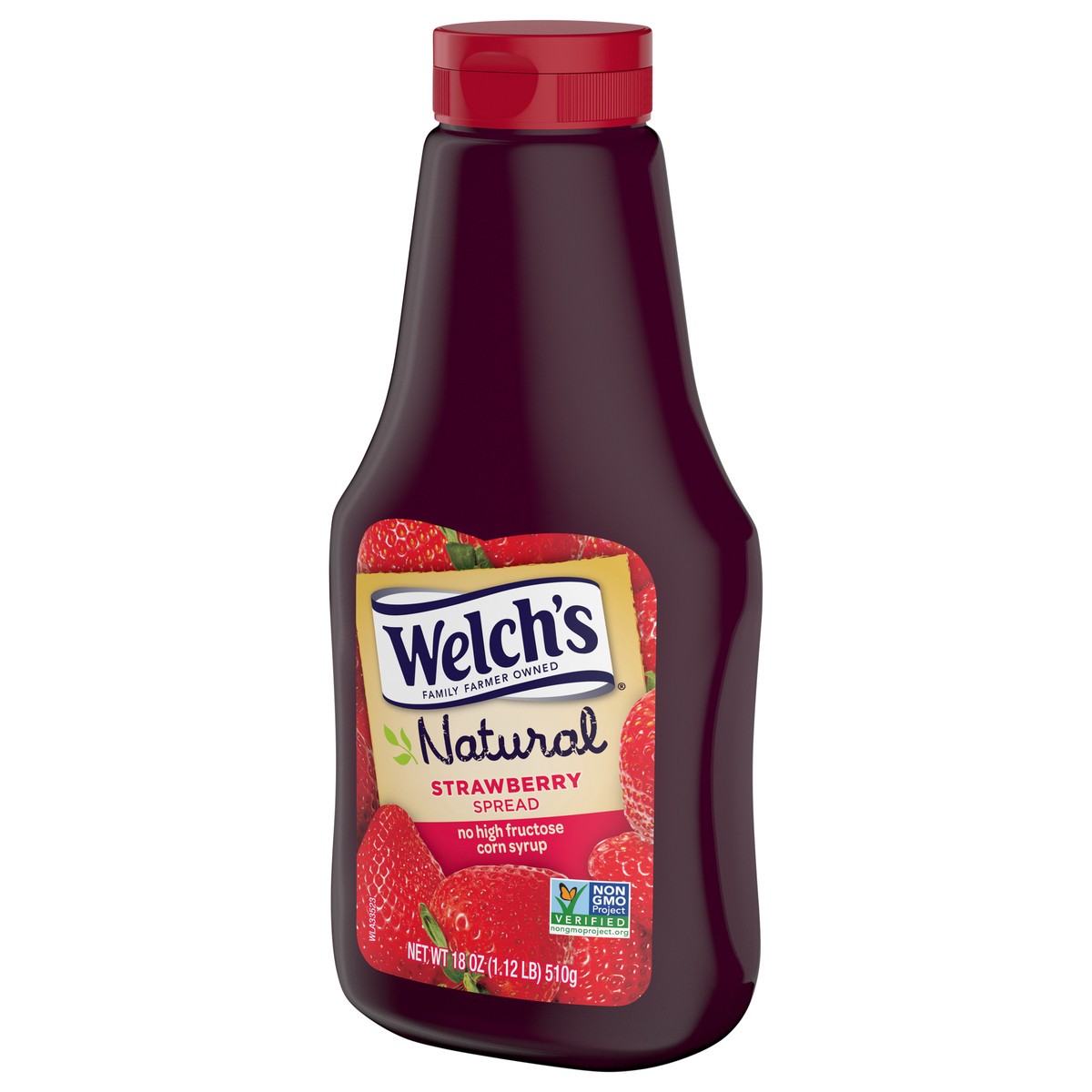 slide 4 of 5, Welch's Natural Strawberry Spread, 18 oz Squeeze Bottle, 18 oz