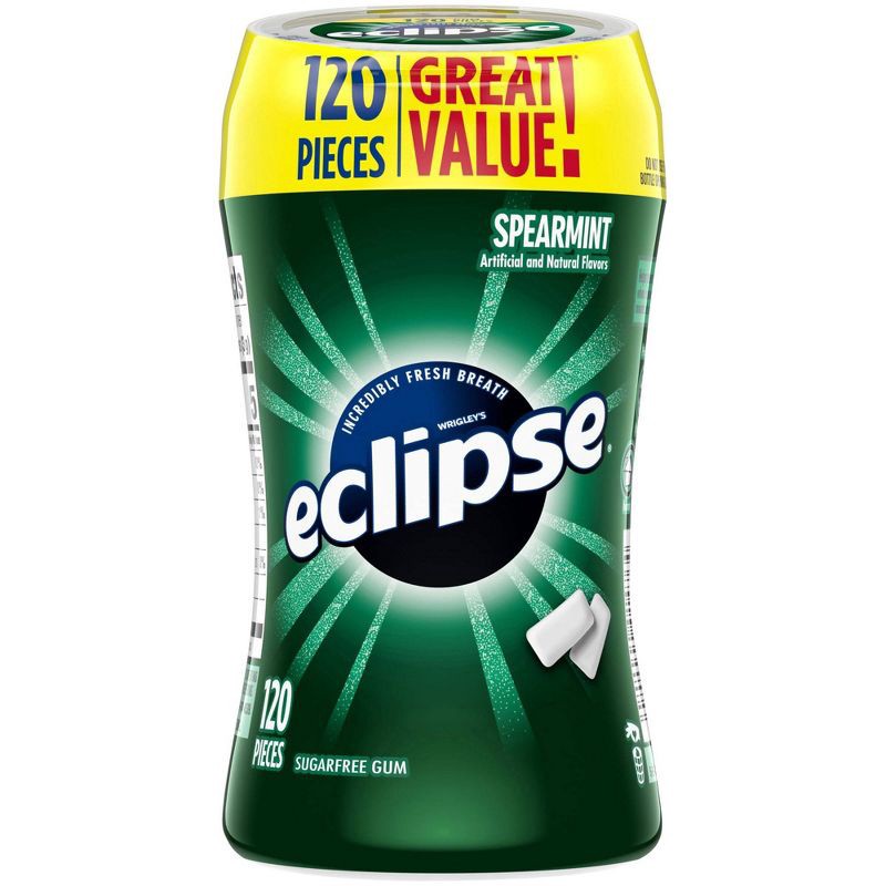 slide 2 of 10, Eclipse Spearmint Gum Sugar Free Chewing Gum Bulk - 120ct, 120 ct