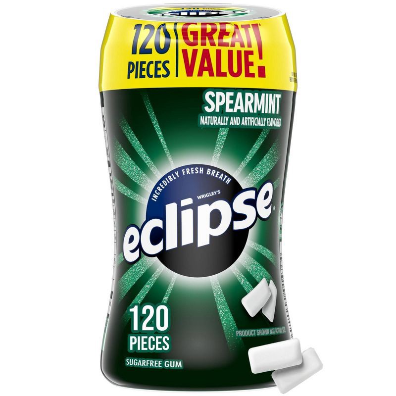 slide 1 of 10, Eclipse Spearmint Gum Sugar Free Chewing Gum Bulk - 120ct, 120 ct