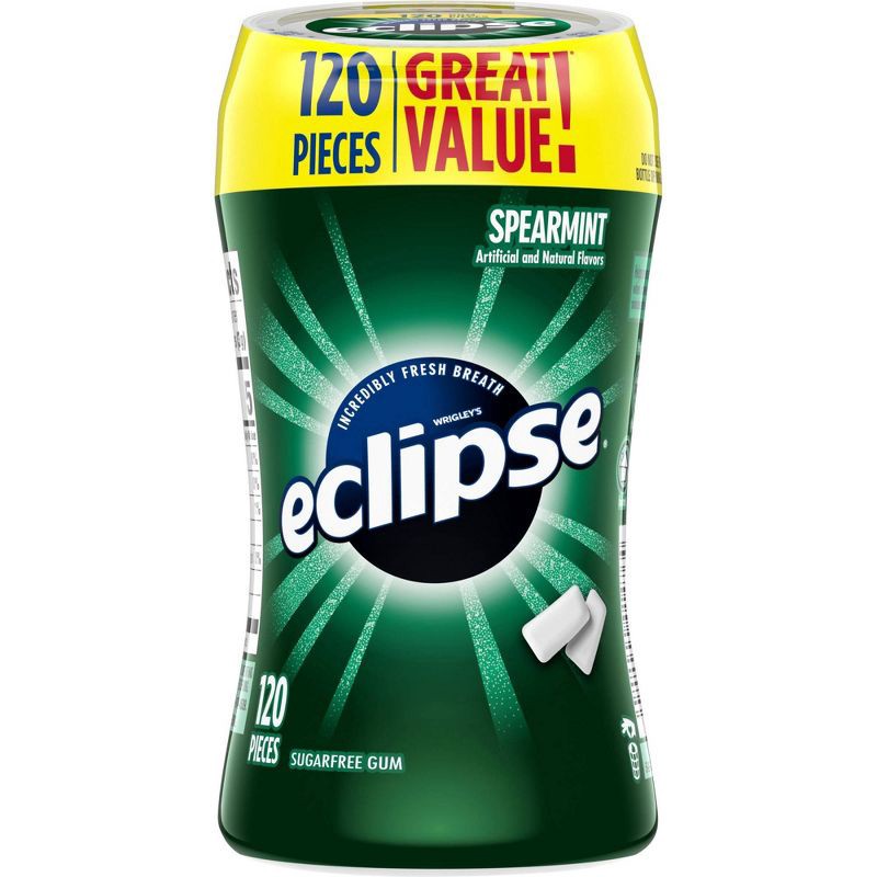 slide 10 of 10, Eclipse Spearmint Gum Sugar Free Chewing Gum Bulk - 120ct, 120 ct