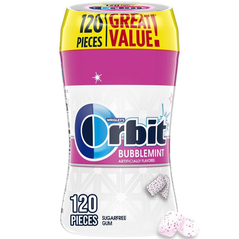 slide 1 of 9, Orbit Bubblemint Sugar Free Gum - 120ct, 120 ct