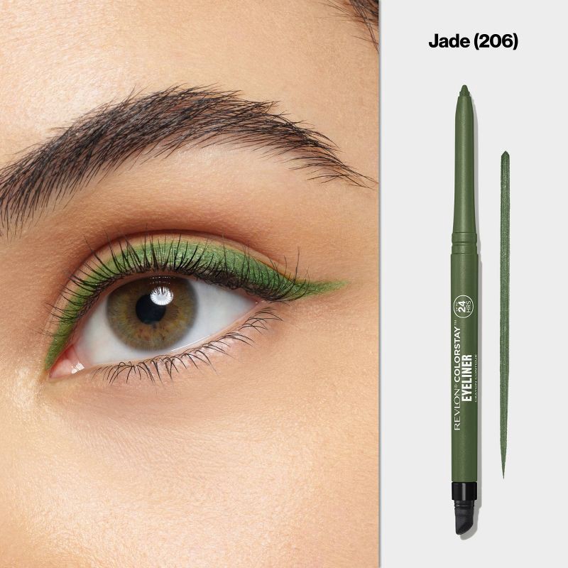 slide 3 of 9, Revlon Colorstay Waterproof Eyeliner with Built-in Smudger - 206 Jade - 0.01oz, 0.01 oz