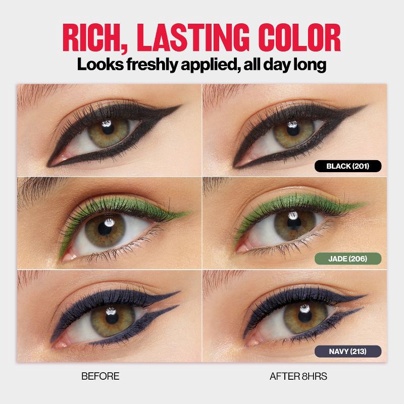 slide 5 of 9, Revlon Colorstay Waterproof Eyeliner with Built-in Smudger - 206 Jade - 0.01oz, 0.01 oz