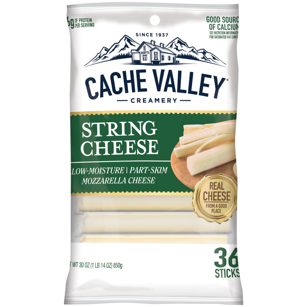 slide 1 of 5, Cache Valley String Cheese, 30 oz