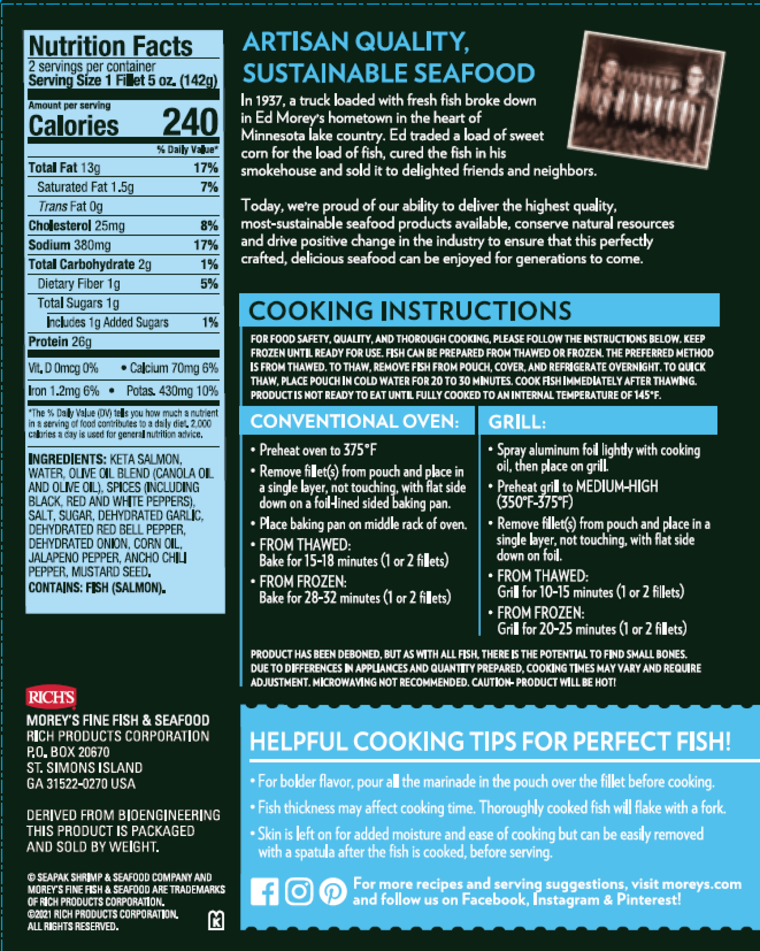 slide 2 of 2, Morey's Wild Steakhouse Salmon 10 oz, 10 oz