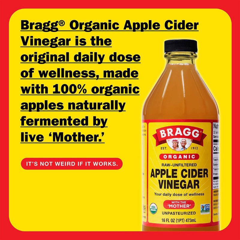 slide 2 of 7, Bragg Organic Apple Cider Vinegar - 16 fl oz, 16 fl oz
