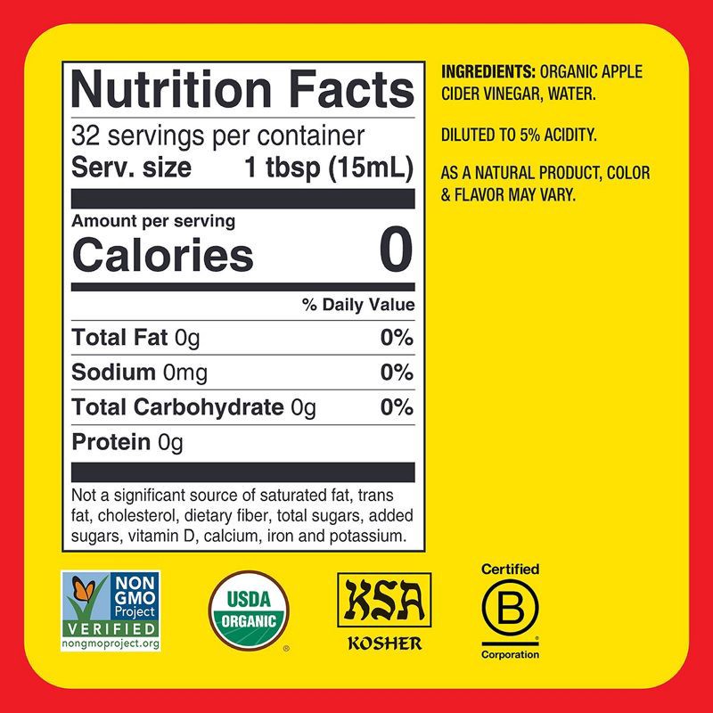 slide 7 of 7, Bragg Organic Apple Cider Vinegar - 16 fl oz, 16 fl oz