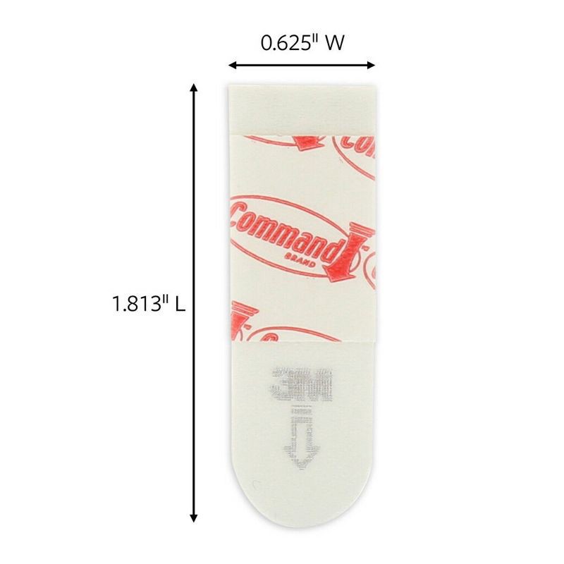slide 12 of 12, Command 24 Strips Small Sized Poster Strips Decorative Hooks White: 3M Command Adhesive Strips for Mounting, 1.75" Length, 1 ct