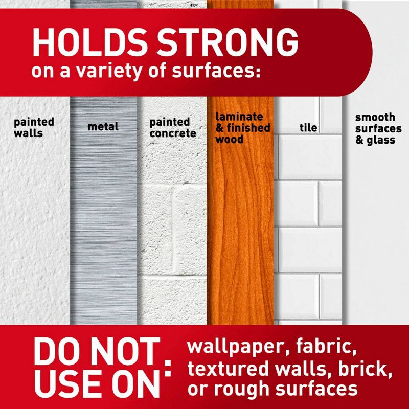 slide 4 of 12, Command 24 Strips Small Sized Poster Strips Decorative Hooks White: 3M Command Adhesive Strips for Mounting, 1.75" Length, 1 ct