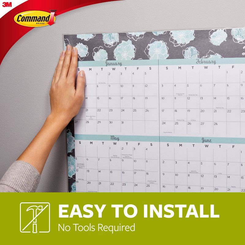 slide 6 of 12, Command 24 Strips Small Sized Poster Strips Decorative Hooks White: 3M Command Adhesive Strips for Mounting, 1.75" Length, 1 ct