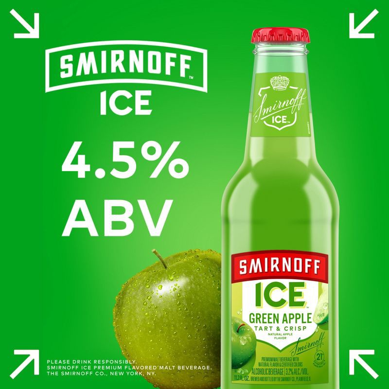 slide 2 of 11, Smirnoff Ice Green Apple - 6pk/11.2 fl oz Bottles, 6 ct; 11.2 fl oz