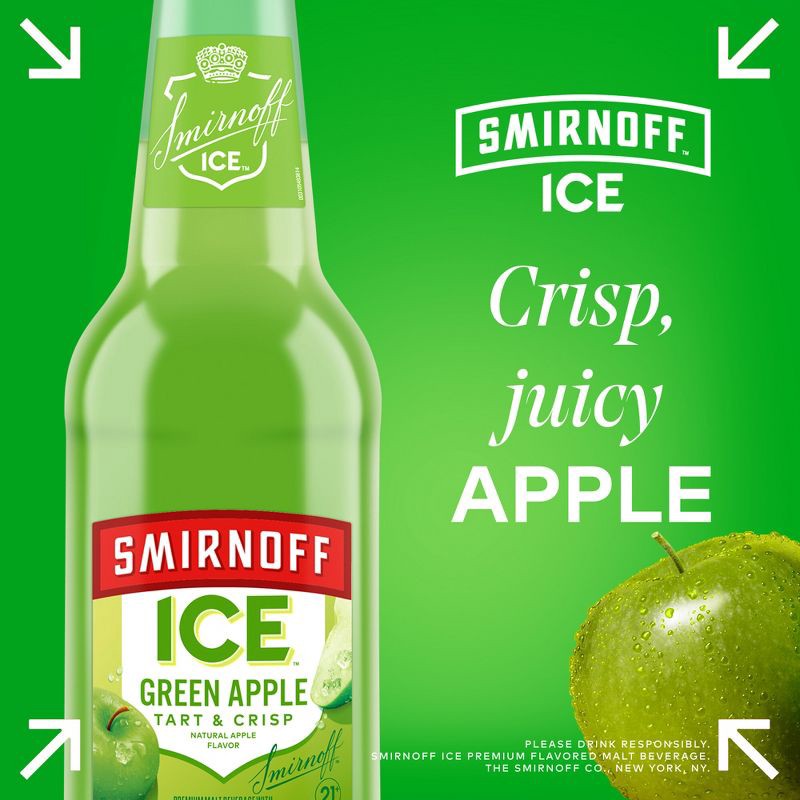 slide 4 of 11, Smirnoff Ice Green Apple - 6pk/11.2 fl oz Bottles, 6 ct; 11.2 fl oz