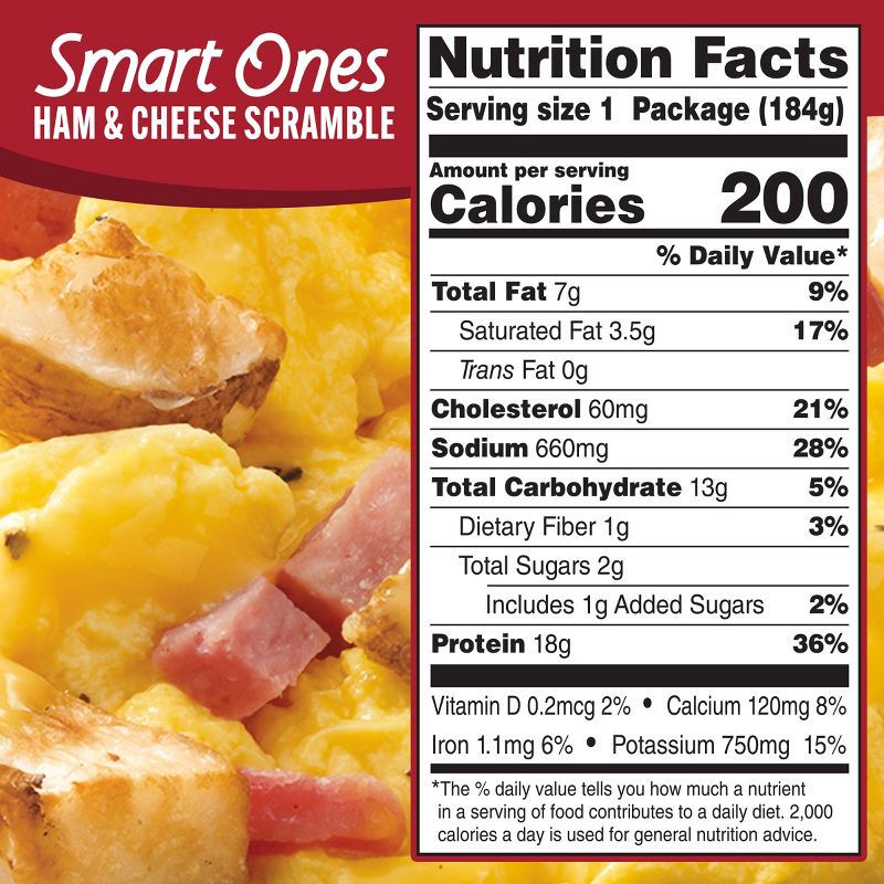 slide 7 of 9, Smart Ones Frozen Ham and Cheese Egg Scramble 6.49oz, 6.49 oz