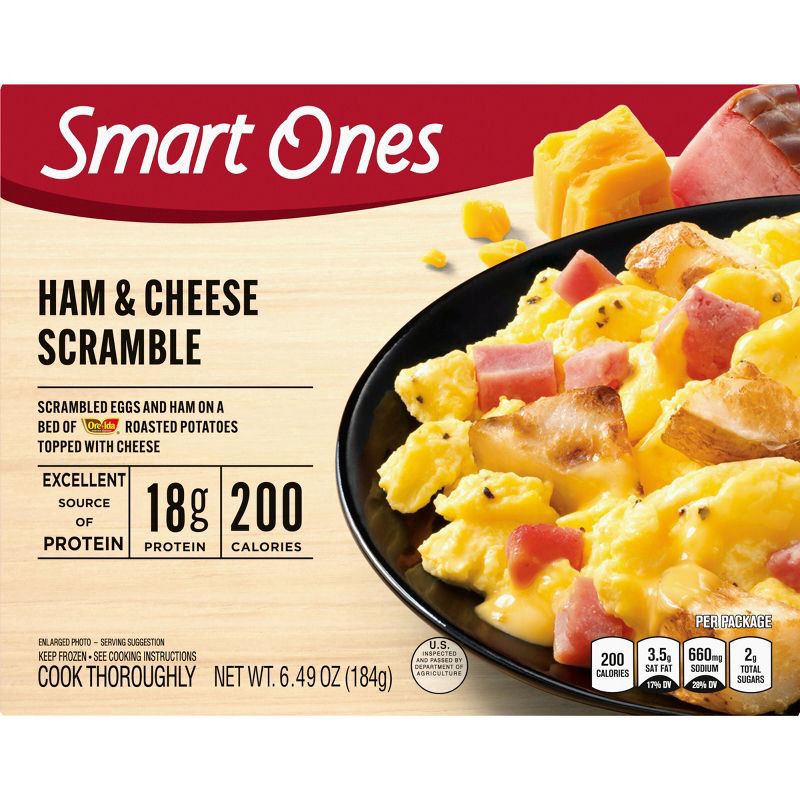 slide 9 of 9, Smart Ones Frozen Ham and Cheese Egg Scramble 6.49oz, 6.49 oz