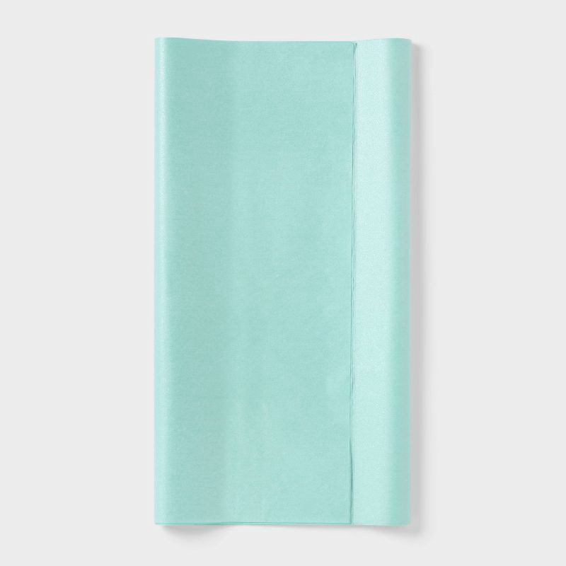 slide 1 of 2, 8ct Tissue Paper Pearlized Teal - Spritz™: Wrapping Tissue for Gift Bag, Solid Multicolor, 16.5"x24", 8 ct