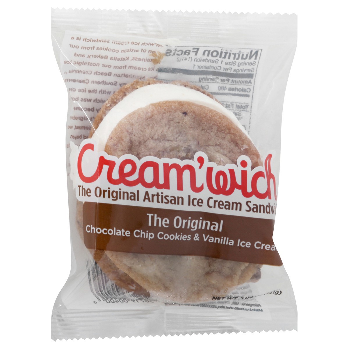 slide 2 of 9, Cream'wich The Original Ice Cream Sandwich 5.04 oz, 5.04 oz