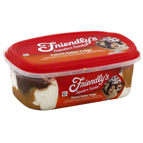 slide 1 of 1, Friendly's Signature Sundae - Peanut Butter Fudge, 28 fl oz