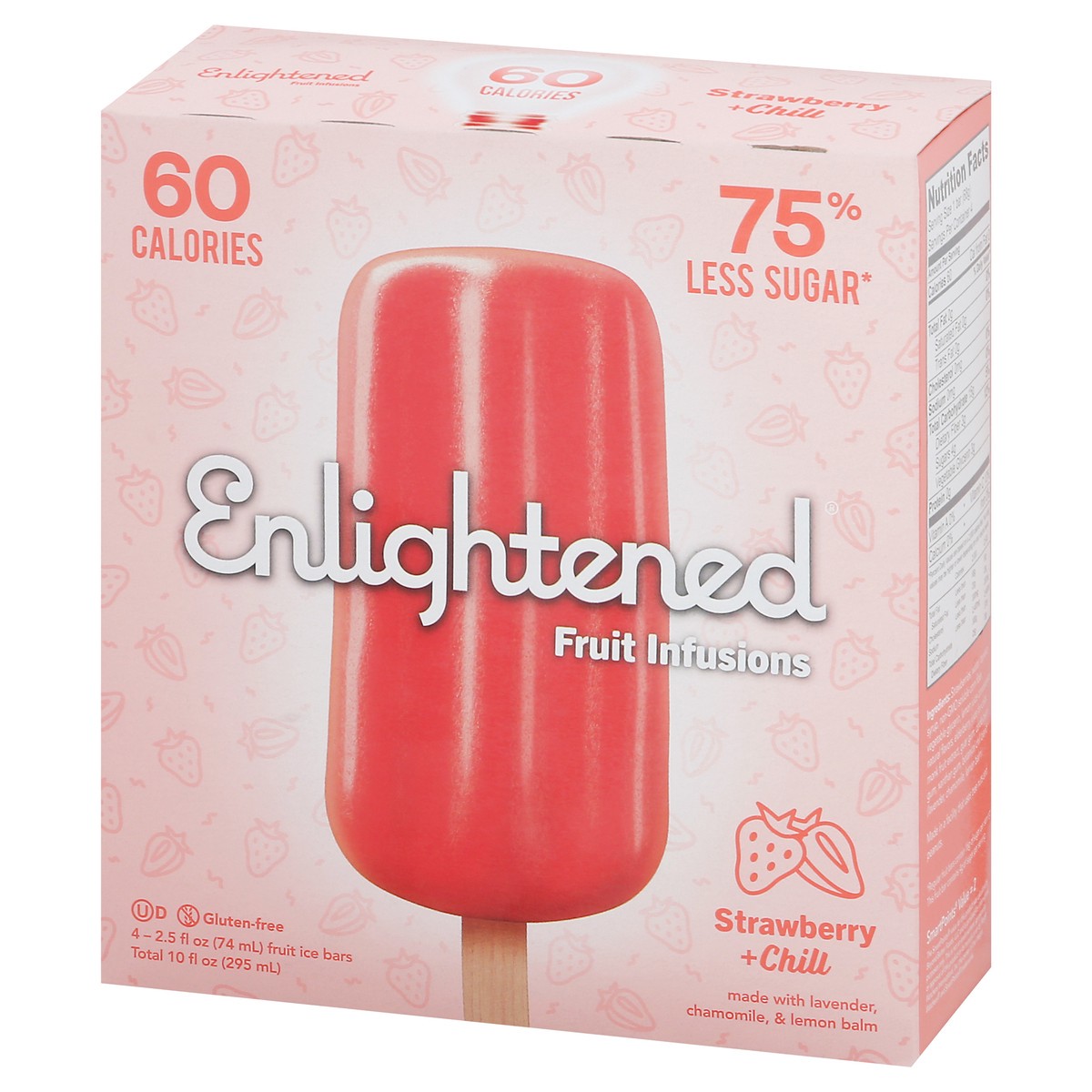 slide 3 of 9, Enlightened Strawberry + Chill Fruit Infusions 4 - 2.5 fl oz Bars, 4 ct