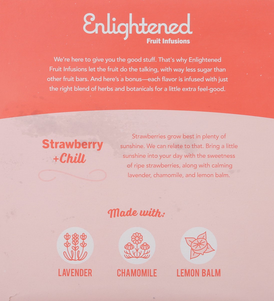 slide 5 of 9, Enlightened Strawberry + Chill Fruit Infusions 4 - 2.5 fl oz Bars, 4 ct