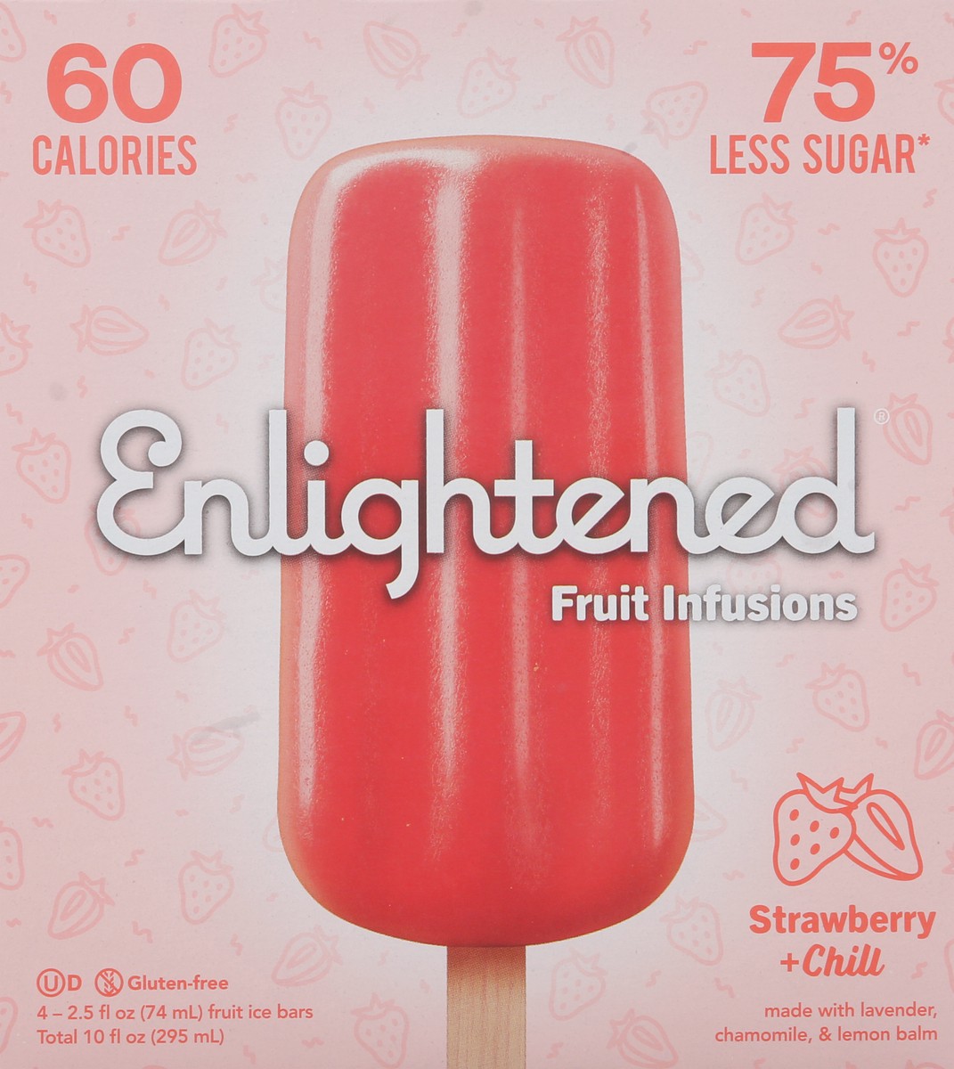 slide 6 of 9, Enlightened Strawberry + Chill Fruit Infusions 4 - 2.5 fl oz Bars, 4 ct