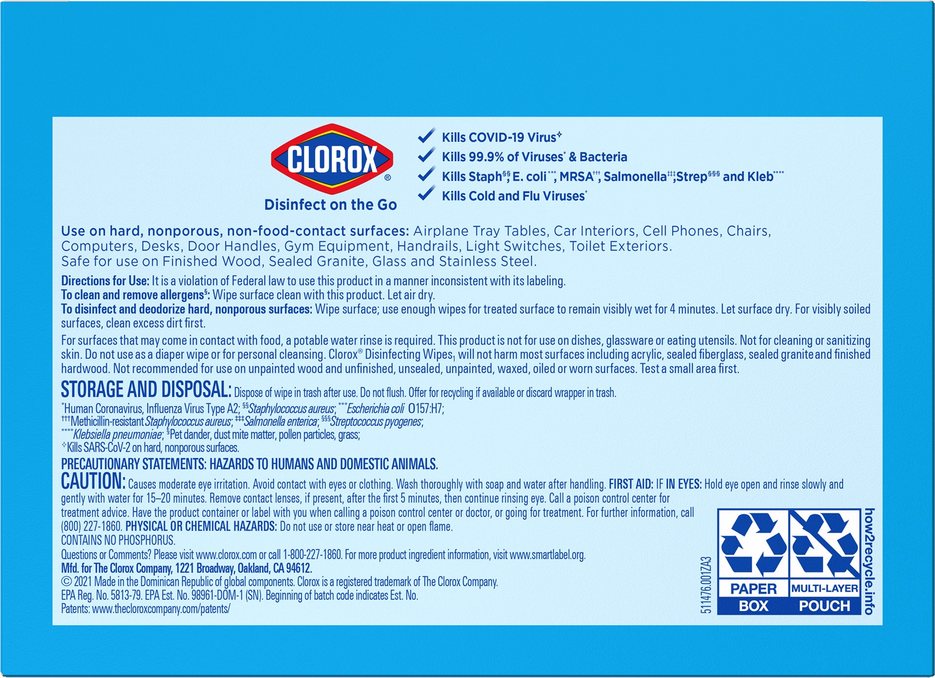 slide 3 of 5, Clorox Disinfecting Wipes on the Go Fresh, 25 ct