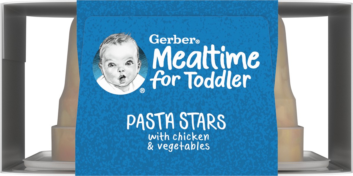 slide 10 of 14, Gerber Mealtime for Toddler, Pasta Stars with Chicken and Vegetables Toddler Food, 6 oz Tray, 6 oz