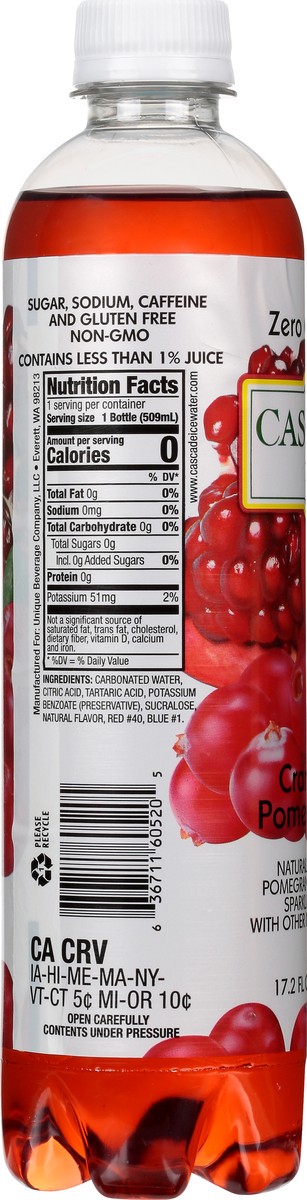 slide 6 of 12, Cascade Ice Cranberry Pomegranate Sparkling Water - 17.2 oz, 17.2 fl oz