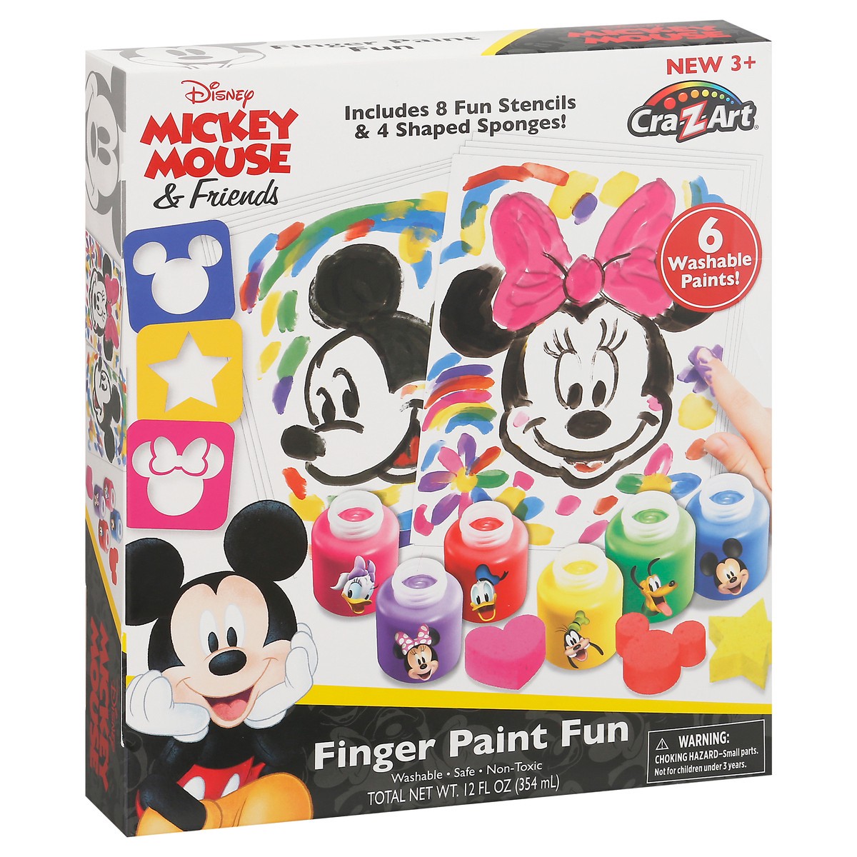 slide 2 of 12, Cra-Z-Art Disney Mickey Mouse & Friends Finger Paint Fun 6 ea, 6 ct