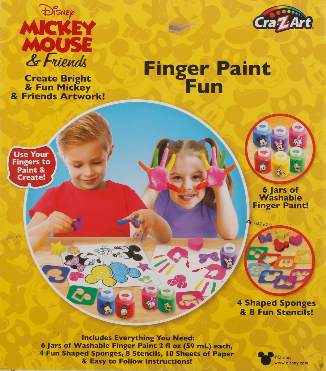 slide 12 of 12, Cra-Z-Art Disney Mickey Mouse & Friends Finger Paint Fun 6 ea, 6 ct