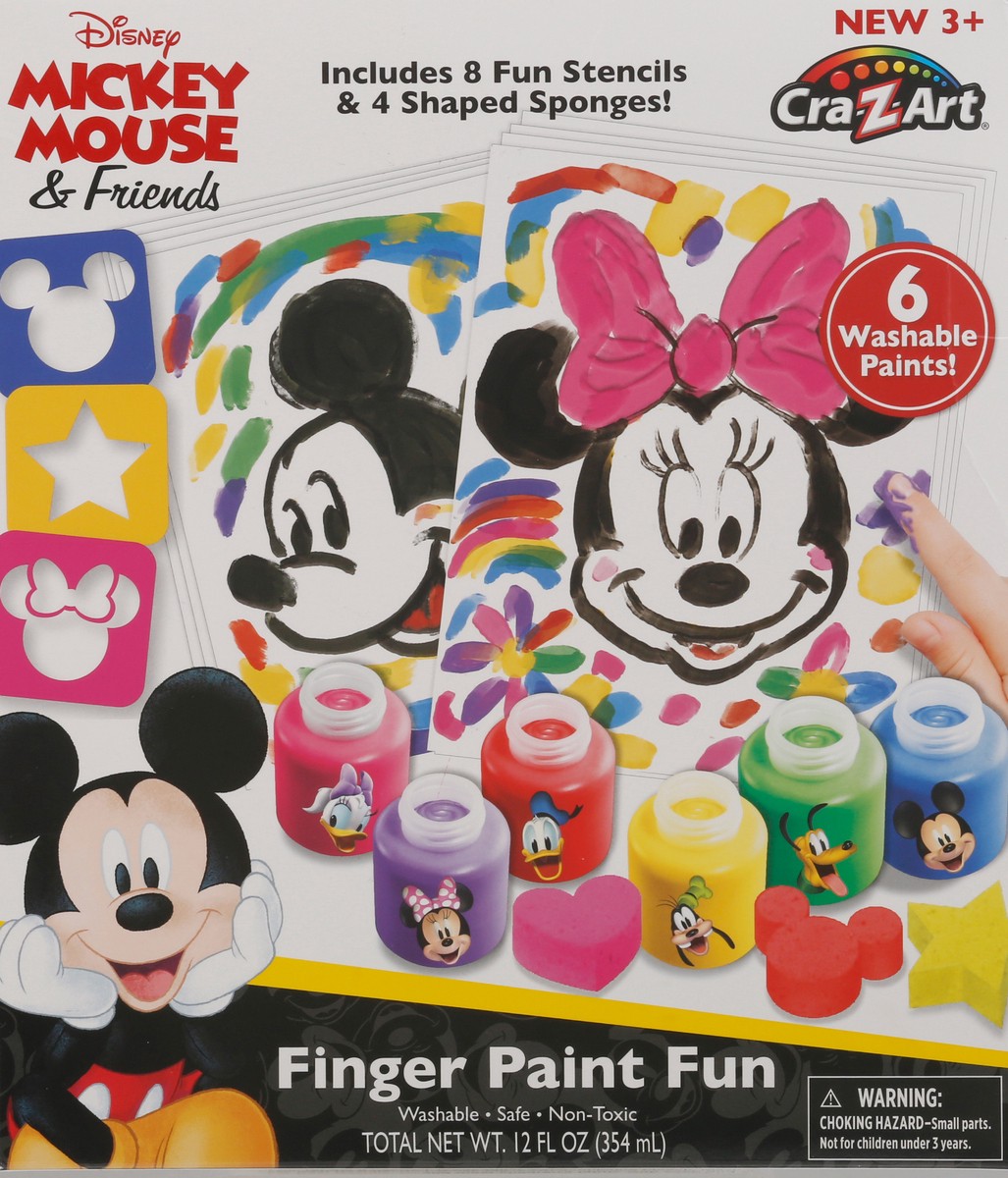 slide 7 of 12, Cra-Z-Art Disney Mickey Mouse & Friends Finger Paint Fun 6 ea, 6 ct