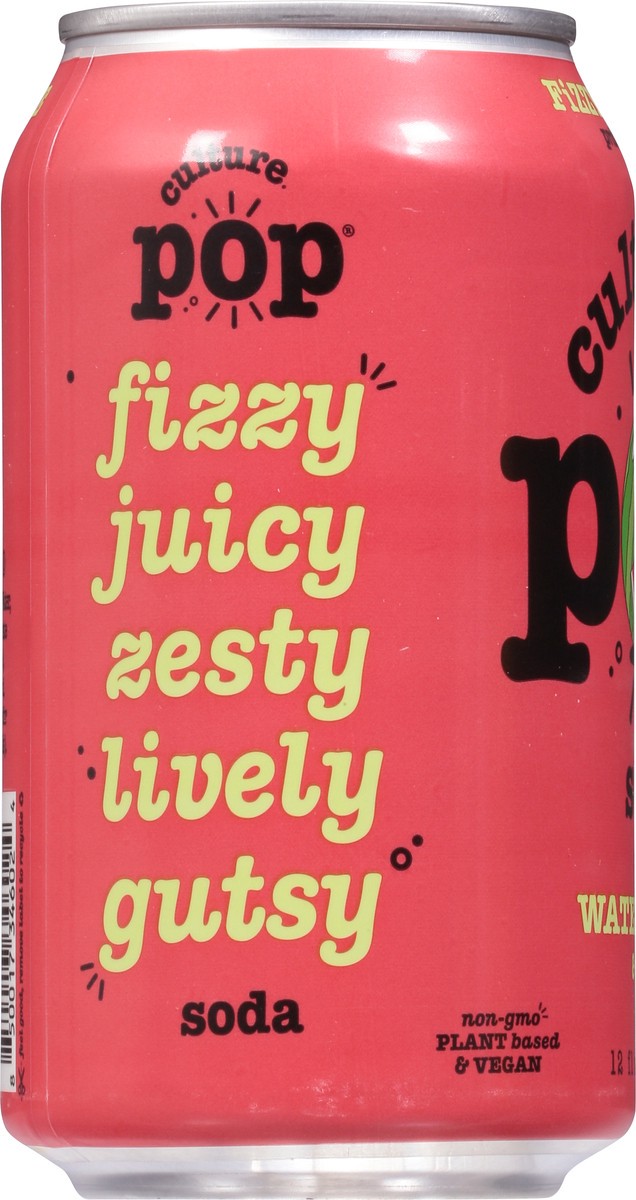 slide 7 of 9, Culture Pop Watermelon & Lime Probiotic Soda 12 fl oz, 12 fl oz