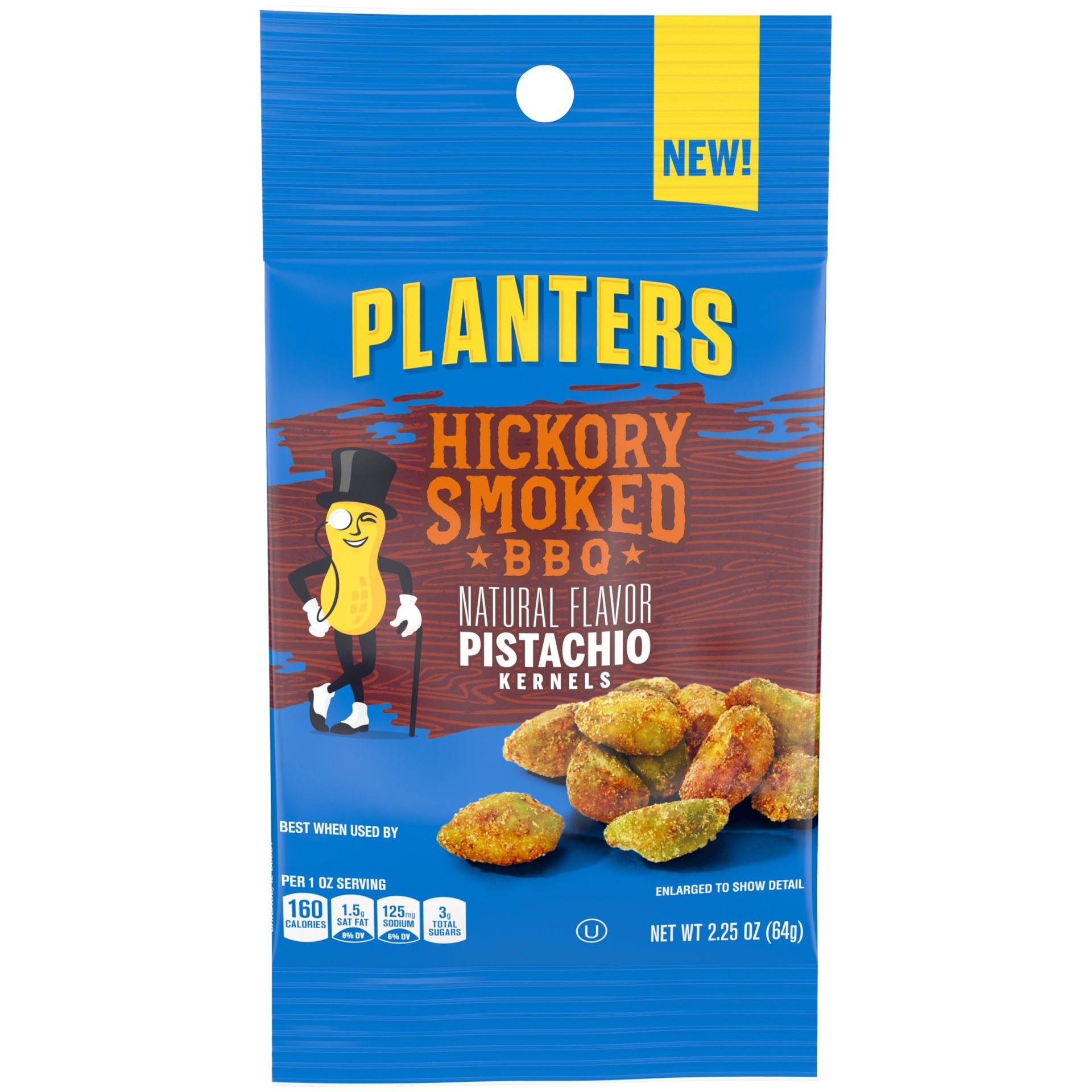 slide 1 of 2, Planters Hickory Smoked BBQ Pistachios, 2.25 oz