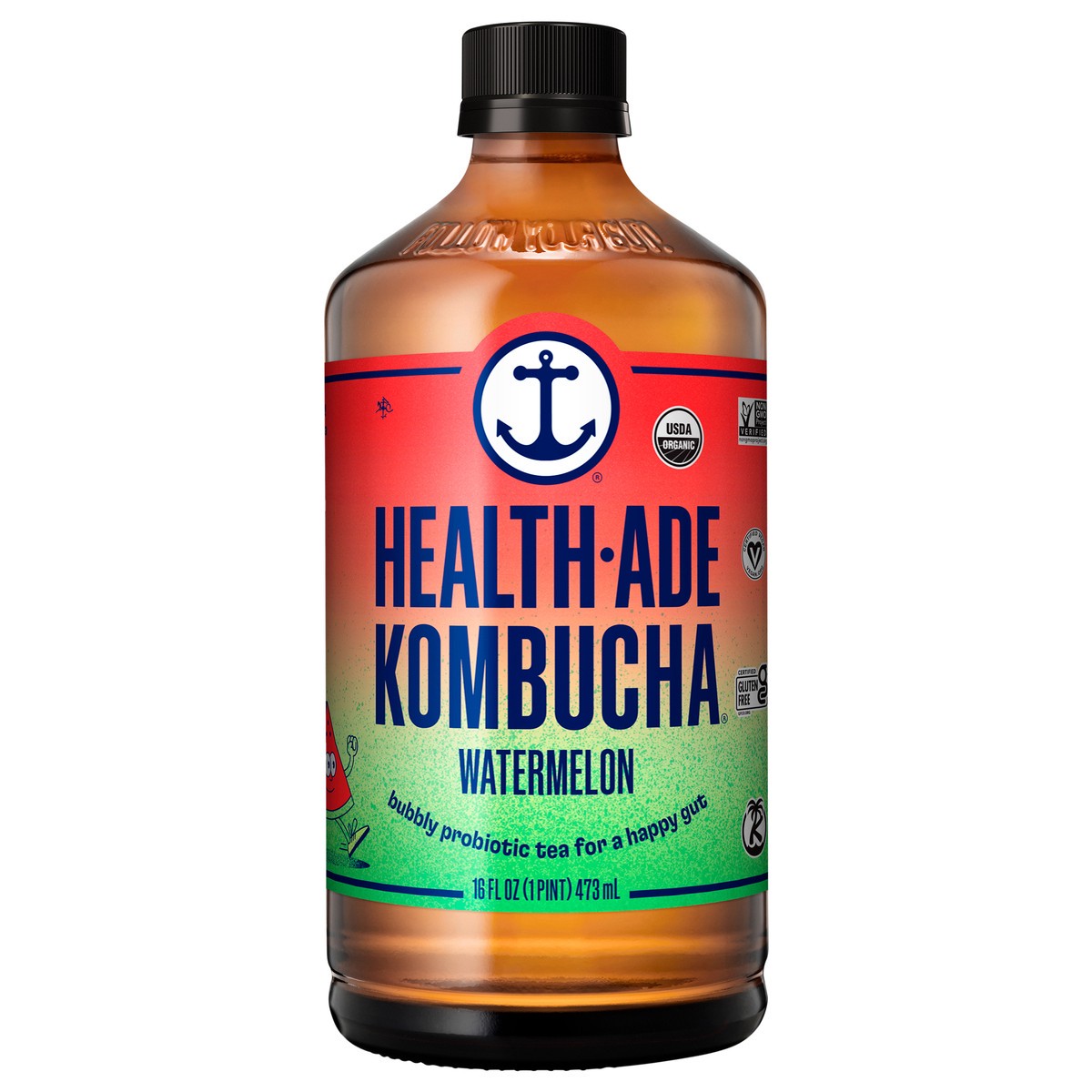 slide 1 of 4, Health-Ade Health Ade Kombucha 16oz - Watermelon, 16 fl oz