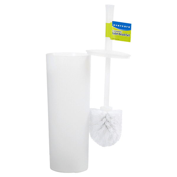 slide 1 of 2, Evercare Covered Toilet Brush and Caddy, 1 ct