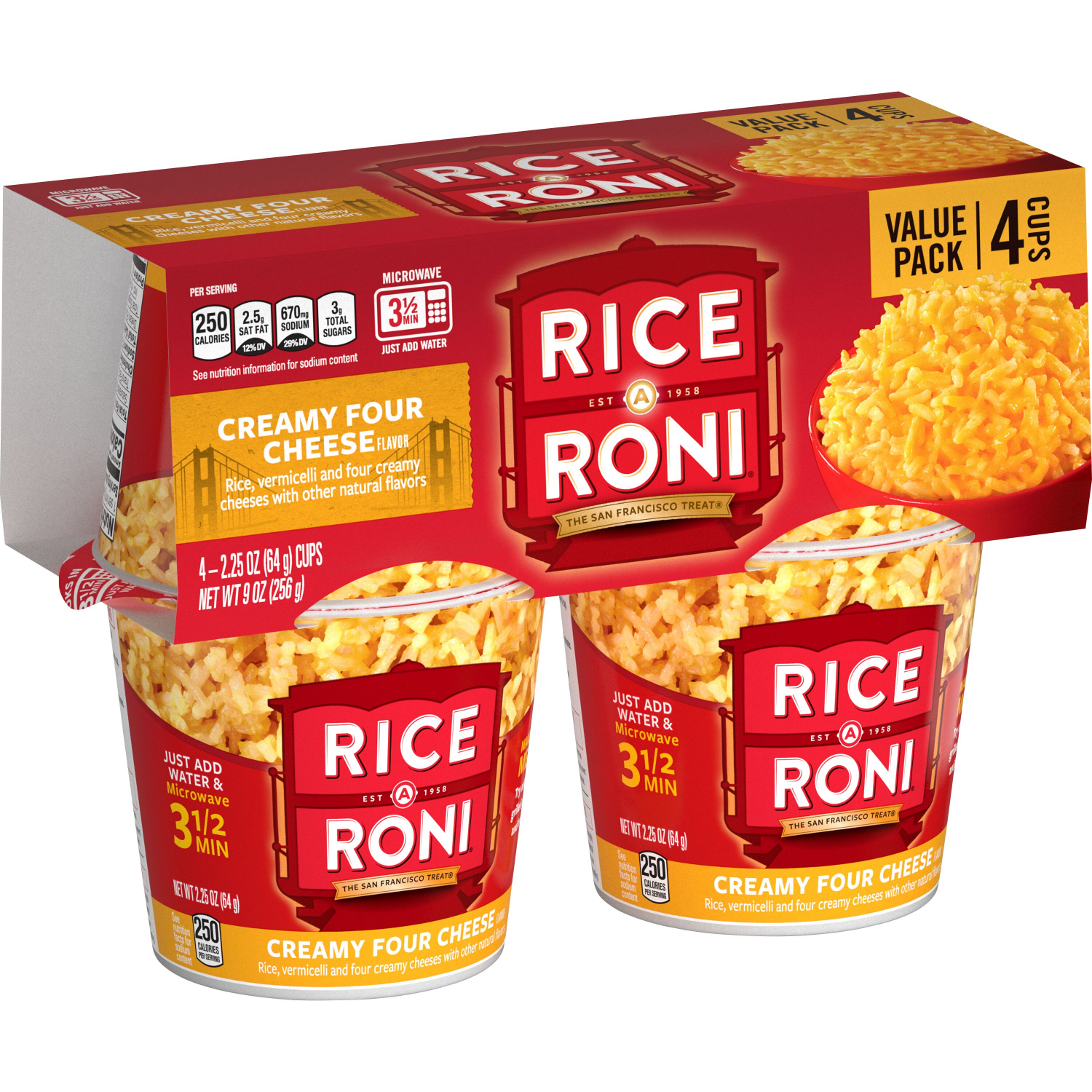 slide 2 of 2, Rice-A-Roni Meal Kits, Creamy Four Cheese Flavor, Value Pack, 2.25 oz
