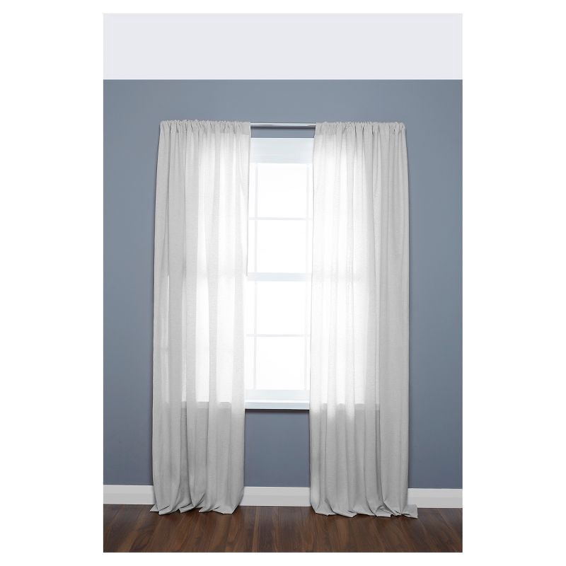 slide 2 of 4, 28"-48" Loft By Umbra Dusk Curtain Rod Silver: Adjustable Steel Wrap Around, Room Darkening, Metallic Finish, 1 ct