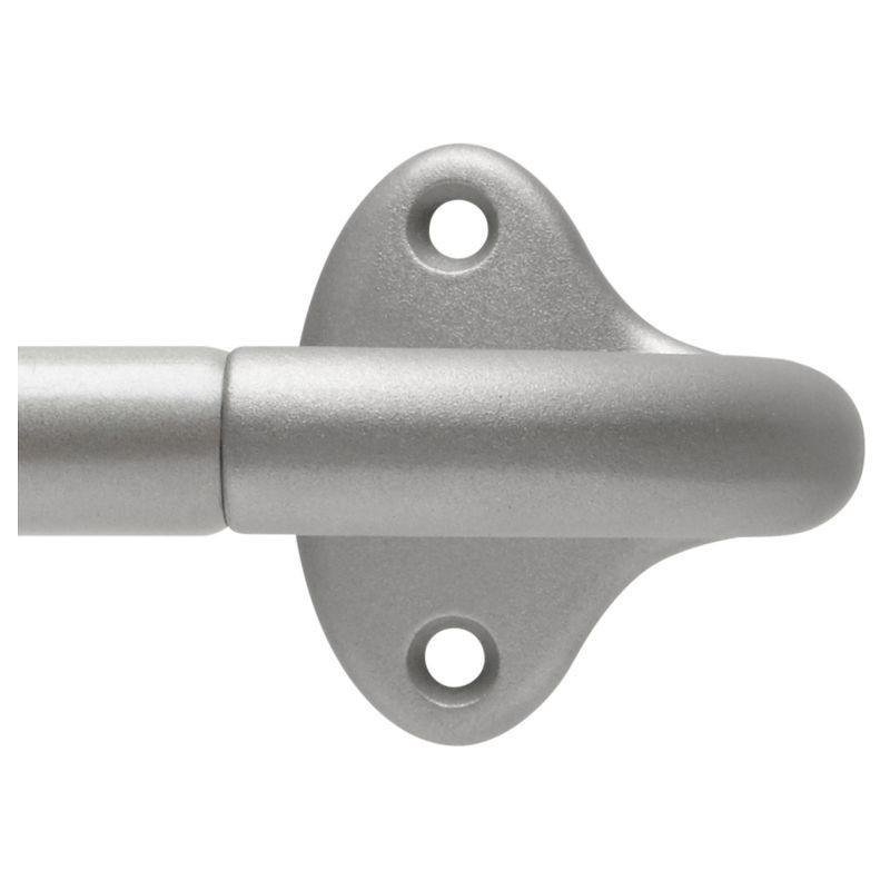 slide 1 of 4, 28"-48" Loft By Umbra Dusk Curtain Rod Silver: Adjustable Steel Wrap Around, Room Darkening, Metallic Finish, 1 ct