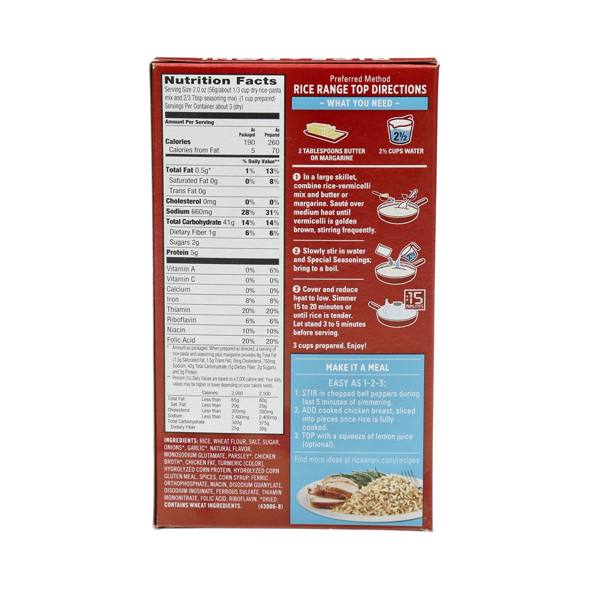 slide 2 of 2, Rice-A-Roni Rice Vermicelli Chicken & Garlic Flavor 5.9 Oz, 5.9 oz