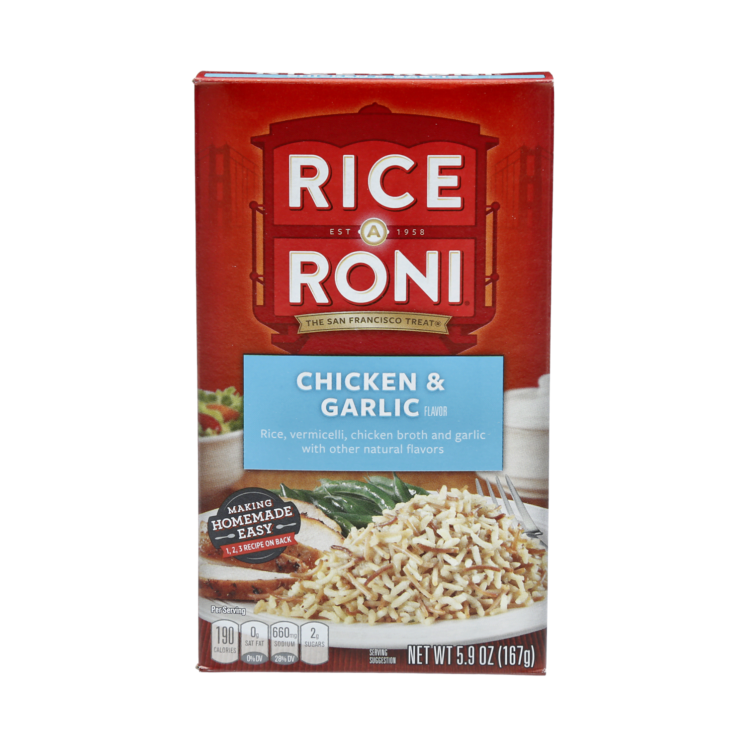 slide 1 of 2, Rice-A-Roni Rice Vermicelli Chicken & Garlic Flavor 5.9 Oz, 5.9 oz