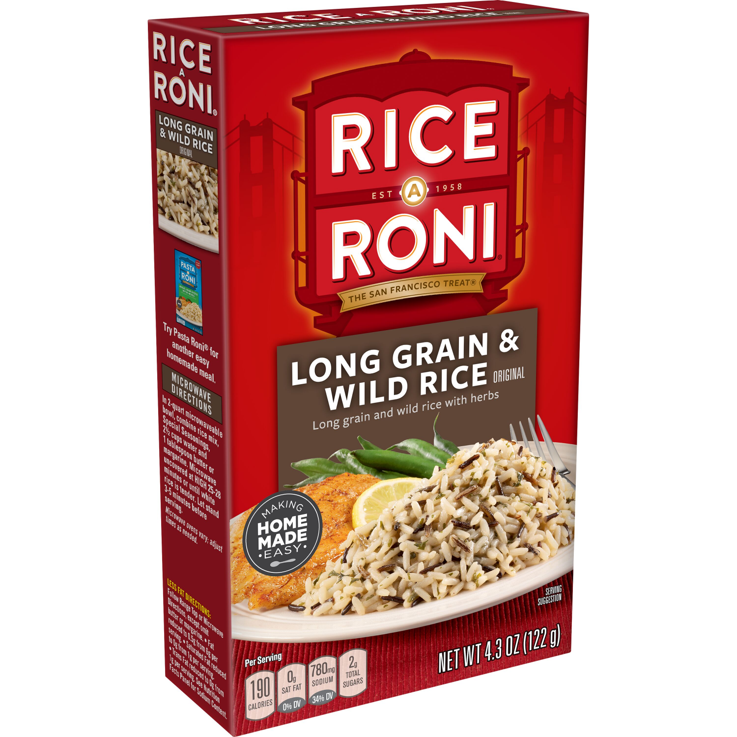 slide 2 of 2, Rice-Roni Long Grain & Wild Rice, Original - 4.3 oz, 4.3 oz