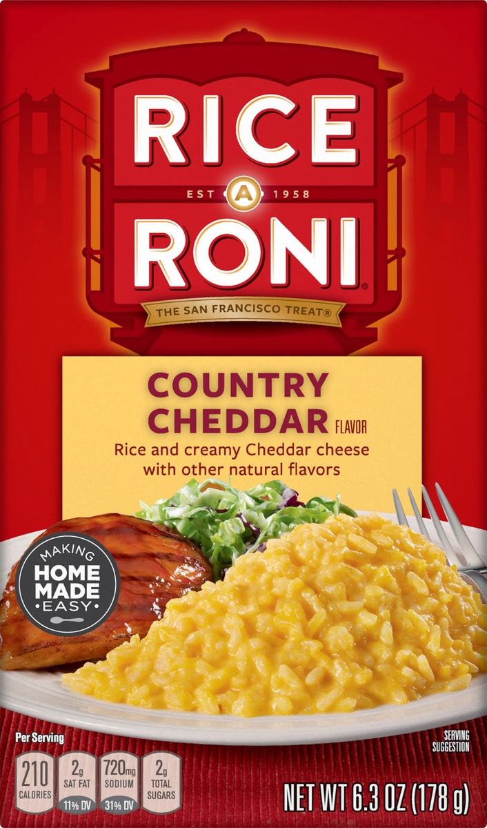 slide 5 of 6, Rice-A-Roni Country Cheddar Rice Mix, 6.3 oz