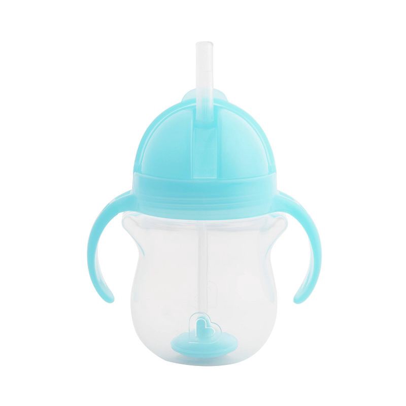 slide 1 of 7, Munchkin Click Lock Weighted Straw Trainer Cup - 7oz - Blue, 7 oz