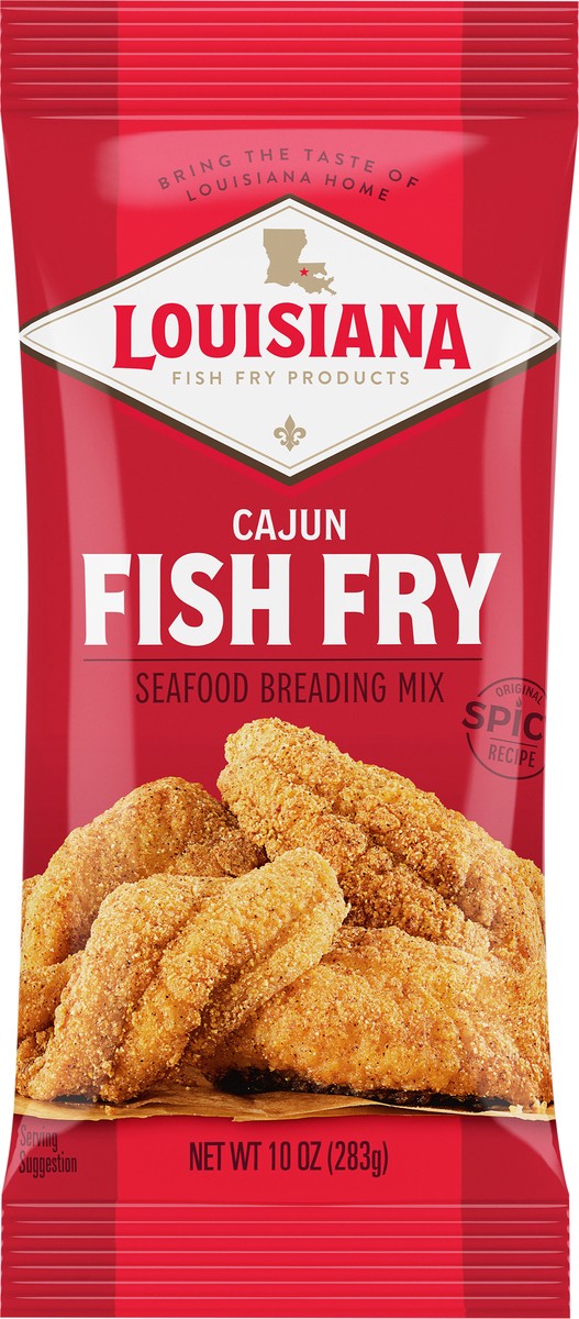 slide 8 of 9, Louisiana Fish Fry Products Seafood Cajun Fish Fry Seafood Breading Mix 10 oz, 10 oz