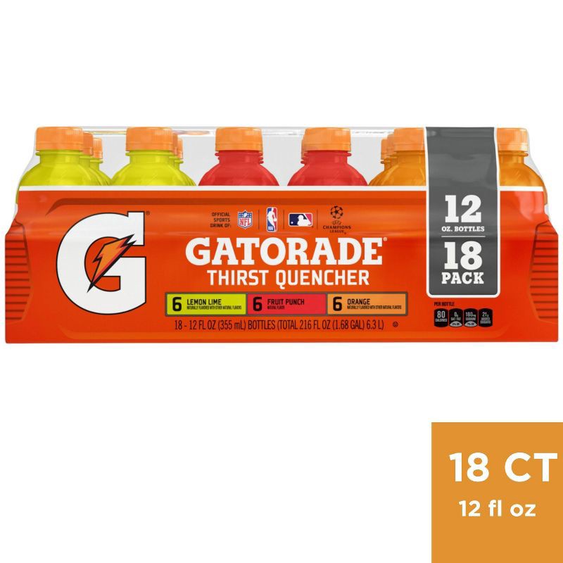 slide 1 of 4, Gatorade Mixed Flavors Sports Drink - 18pk/12 fl oz Bottles, 18 ct; 12 fl oz