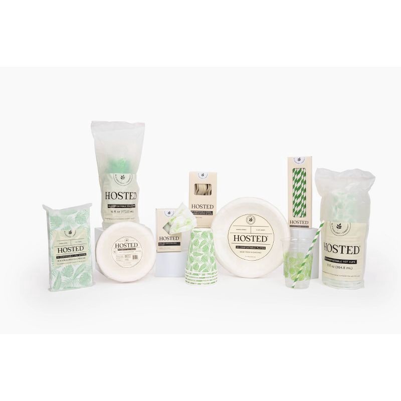 slide 5 of 5, Hosted Compostable Printed Paper Straws - 50ct, 50 ct