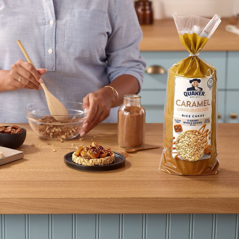 slide 3 of 8, Quaker Caramel Gluten Free Large Rice Cakes - 6.5oz, 6.5 oz